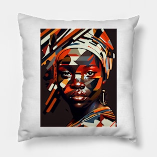 Modern woman in pop-art style Pillow