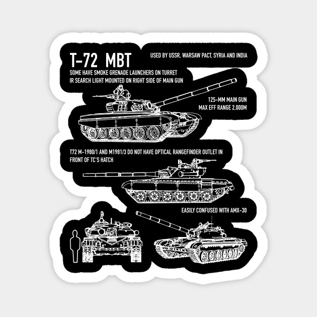 T 72 Russian Army Tank Mbt Blueprint T 72 Tank Magnet Teepublic De