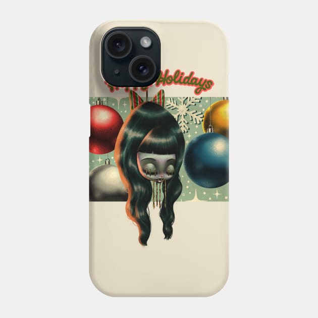 Happy Weird Holidays Phone Case by Kurono 