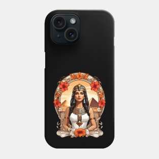 Cleopatra Queen of Egypt retro vintage floral design Phone Case