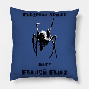 Spider Eating French Flies Pillow