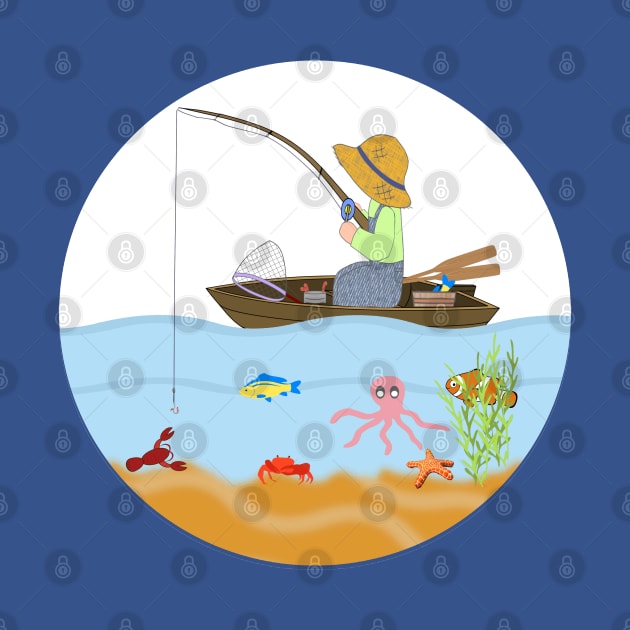 Fishing Illustration by KarwilbeDesigns