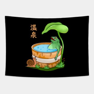 Frog Onsen Tapestry