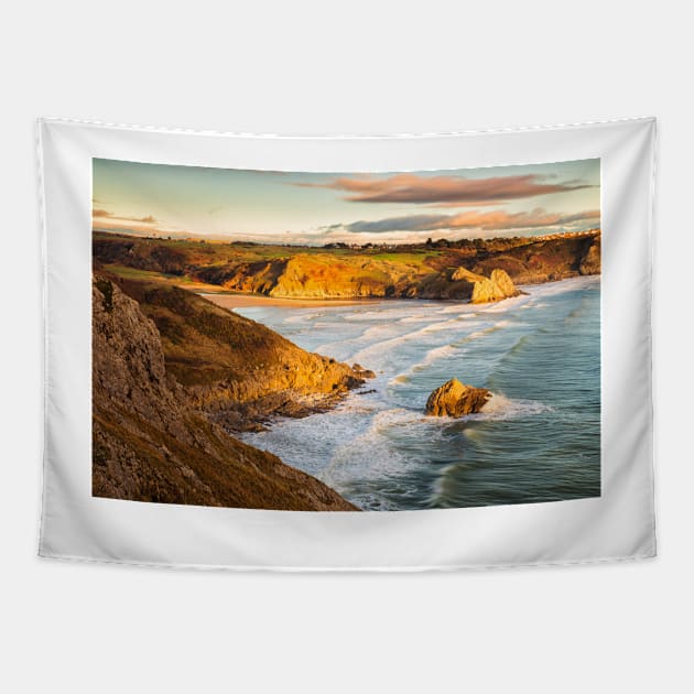 Three Cliffs Bay, Gower Tapestry by dasantillo