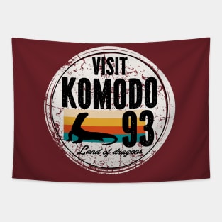 Visit Komodo retro travel Tapestry