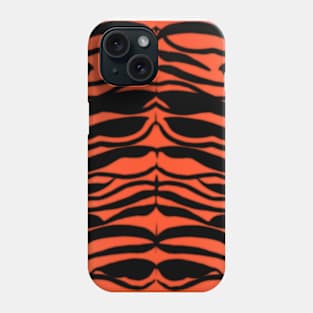 Tiger Skin Striped Pattern in Papaya Orange Phone Case