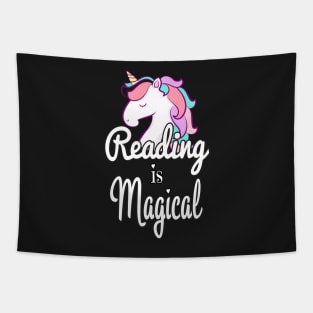 Reading Is Magical Unicorn - Cute Librarian Tapestry