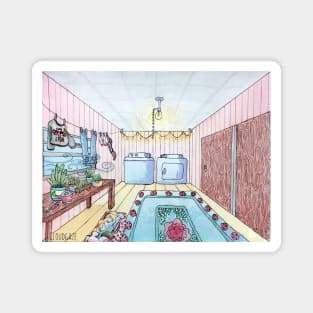 Pastel cute laundry room Magnet