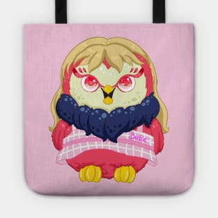 The little red owl wear barbie dress for Men or Women Kids Boys Girls love owl Tote