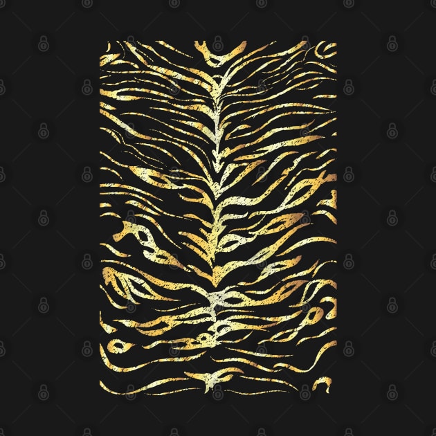 Gold tiger stripes design by AnnArtshock