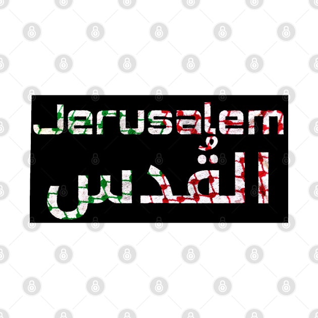 Jerusalem Palestine Flag Keffiyeh by Tony Cisse Art Originals