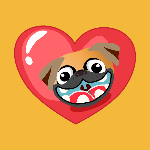 My pug is my valentine by chrstdnl