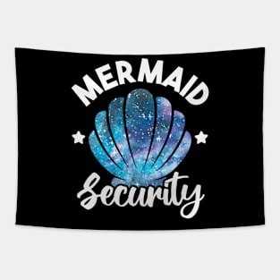 Mermaid Security Seashell Mermaid Squad Birthday Party Tapestry