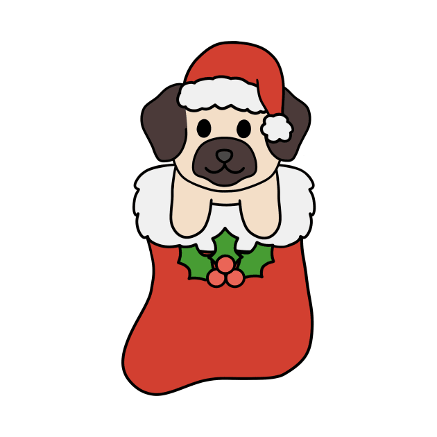 Christmas Pug Stocking by BiscuitSnack