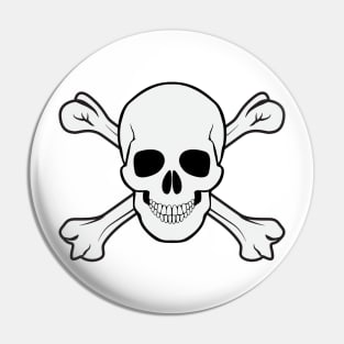 Skull and bones Pin