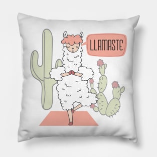 Llamaste Yoga Llama Pillow