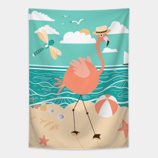 Pink flamingo Tapestry