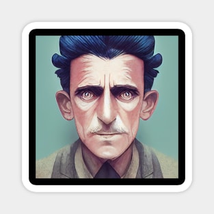 George Orwell portrait | Anime style Magnet