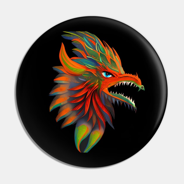 Feathered Serpent Dragon Pin by Dragynrain