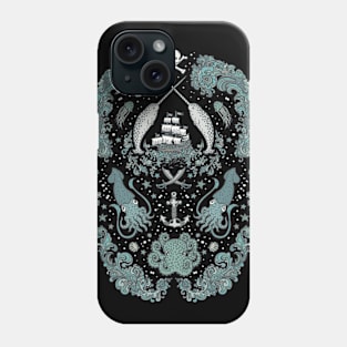 Sea Creature Pirates Illustration Phone Case