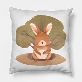 Brown rabbit Pillow