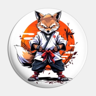 Karate Fox Pin