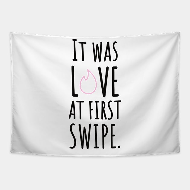 It was love at first swipe wedding invitations funny Tapestry by Tropical Blood