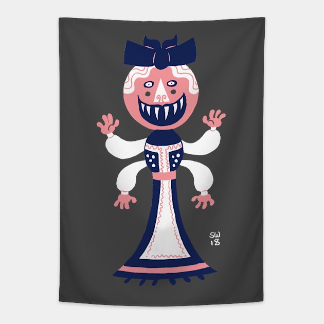 Monster Girl 6 Tapestry by washburnillustration