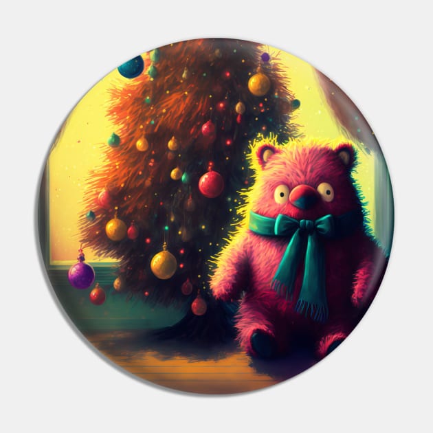 Christmas teddy bear under the tree Pin by MorningPanda