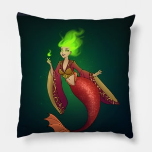 Wild fire mermaid Pillow