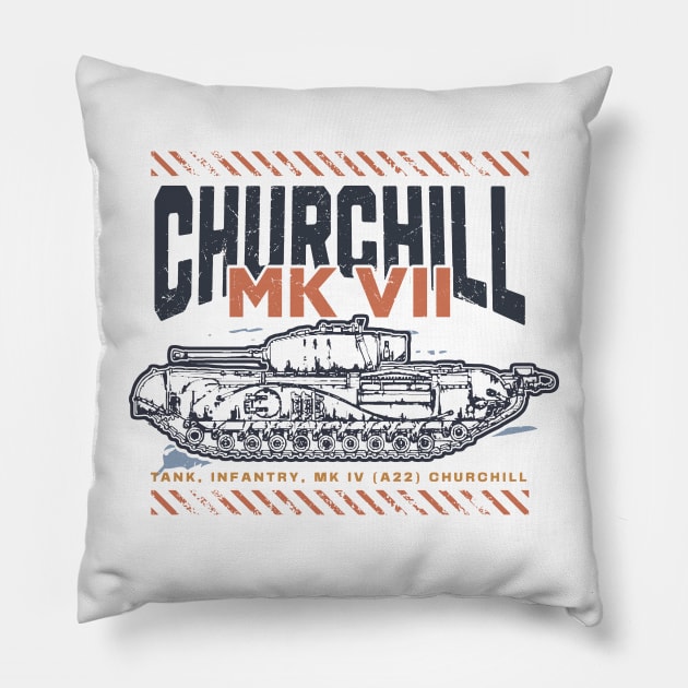 CHURCHILL MK VII | WW2 Tank Pillow by Distant War