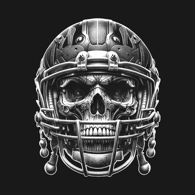 Gridiron Ghoul: Skull in Helmet by crazytshirtstore