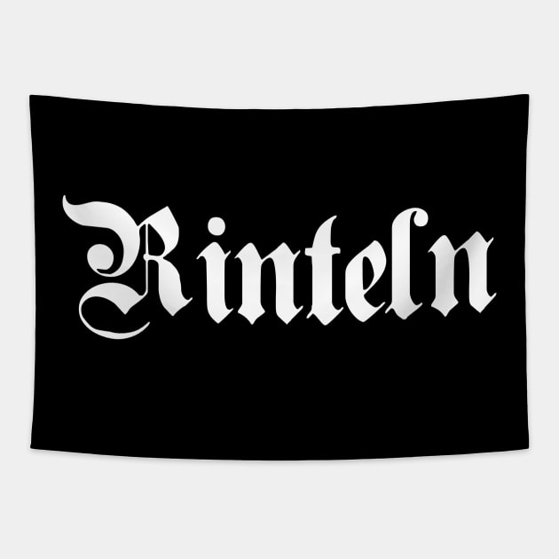 Rinteln written with gothic font Tapestry by Happy Citizen