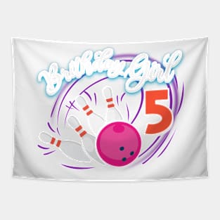 Personalized Bowling Birthday Boy Girl Gift Bowling Birthday tee Birthday Bowling Party outfit Tapestry