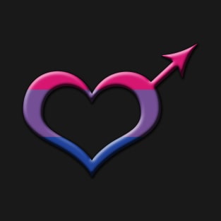 Heart-Shaped Bisexual Pride Male Gender Symbol T-Shirt