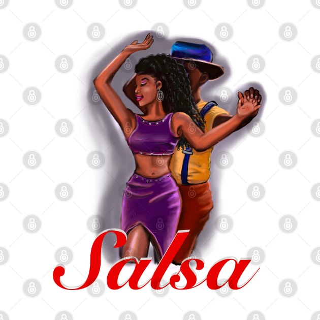 Salsa dancing couple 2- the top 100 gifts ideas for lovers of Salsa by Artonmytee