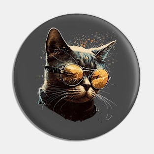 cool cat Pin