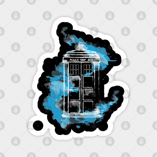 Watery TARDIS Magnet by MareveDesign