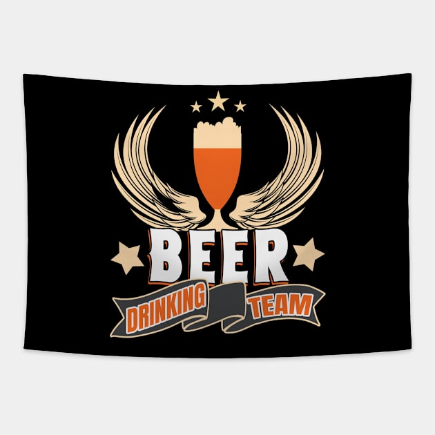 Beer Drinking Team Drinker Group Party Tapestry by Foxxy Merch