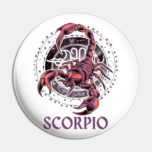 Scorpio Zodiac Sign Pin