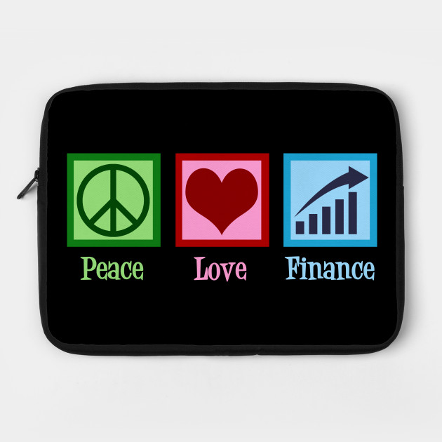Peace Love Finance Finance Laptop Case Teepublic