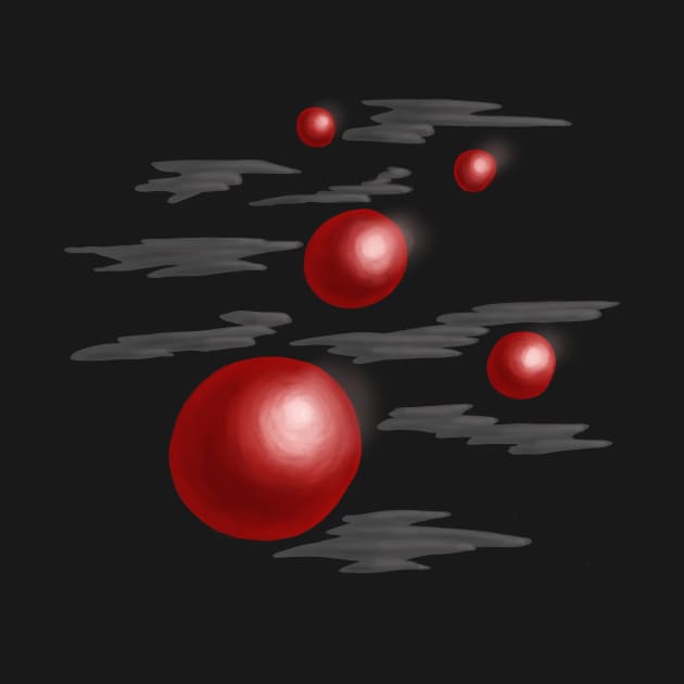 Shiny Red Planets by Boriana Giormova