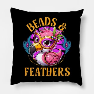 Beads and Feathers Pillow