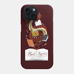 Book Wyrm (crimson) Phone Case