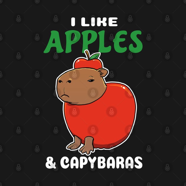 I Like Apples and Capybaras Cartoon by capydays