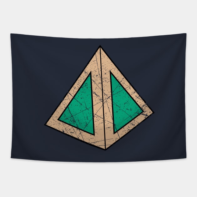 Green Triangles Legion Tapestry by shamusyork