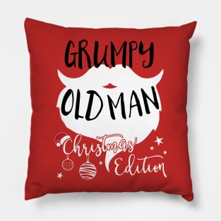 Grumpy Old Man Chirstmas Pillow