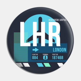 London Heathrow (LHR) Airport // Sunset Baggage Tag Pin