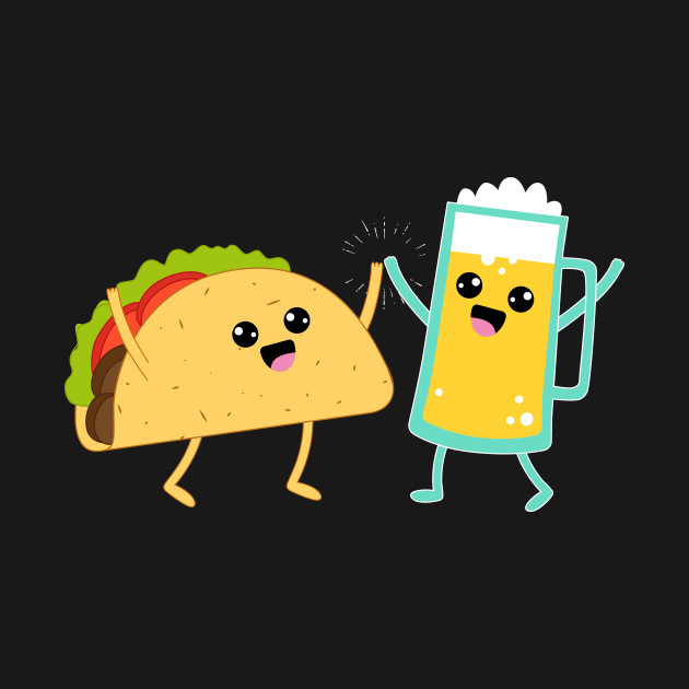 Taco & Beer Taco TShirt TeePublic