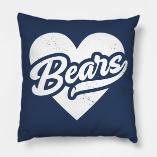 Vintage Bears School Spirit // High School Football Mascot // Go Bears Pillow